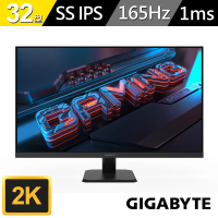 【GIGABYTE 技嘉】GS32Q 32型 165HZ QHD電競螢幕(SS IPS/HDR/DP/HDMI2.0)