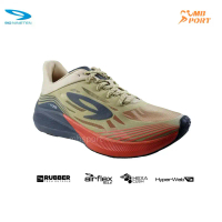 ￼ Sepatu Lari Running 910 Nineten Haze Vision 1.0- Putih Gading/Jingga/Abu-tua