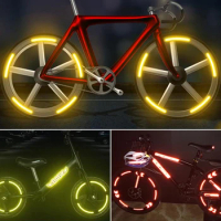5PCS Car Accessories Reflective Tape Moto Reflective Sticker For Bicycle Frame Stickers Auto Decorative Tape