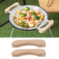2Pcs BBQ Pan Handle Anti Scald Heat Resistant Insulated Grip Replacement for Sauce Pan Grill Pan Griddle Camping Outdoor