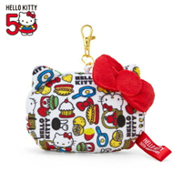【震撼精品百貨】Hello Kitty_凱蒂貓~日本Sanrio三麗鷗 KITTY50週年造型票夾零錢包-紅藍*58063