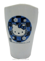 asdfkitty*KITTY (大款) 馬克杯 - 淡藍格紋小花-日本正版商品