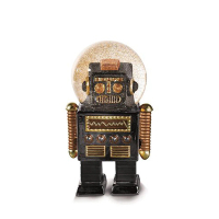 【WUZ 屋子】德國 DONKEY 復古機器人水晶球擺飾-黑