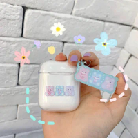 For AirPods Case Cute Bear Lovely Transparent Earphone Case For AirPods 1 2 pro airpods pro Kawaii Soft Silicone Protect Cover