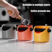 1Pc Mini Semi-automatic Coffee Knock Box Household Straight Mouth ABS Coffee Knocking Slag Bucket Wi