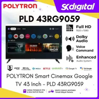 TV Polytron PLD 43RG9059 Smart Cinemax Google TV 43 Inch