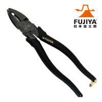 【Fujiya 富士箭】偏芯強力膠柄鋼絲鉗225mm 黑金系列(3000N-225BG)