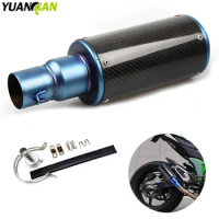 Universal 36-51mm Carbon Fiber Motorcycle Exhaust Pipe Motocross Muffler For Apulia MANA 850 RSV4 Factory ABS RSV4 R ABS yamaha
