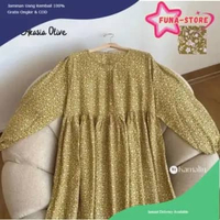 [PROMO FUNA] Midi Dress Rayon Premium Jumbo Busui Zipper Misni Berkualitas XXL AKASIA OLIVE