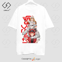 BAJU TSHIRT LELAKI Cells at Work T-Shirts! (Hataraku Saibou) Short Sleeve OVERSIZE LELAKI