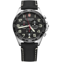 VICTORINOX 瑞士維氏 SWISS ARMY瑞士維氏Fieldforce計時手錶(VISA-241852)-42mm-黑面皮革【刷卡回饋 分期0利率】【APP下單4%點數回饋】