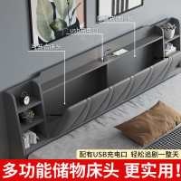 床1.8米現代簡約雙人軟包床主臥榻榻米氣壓床1.2米1.5m高箱儲物床