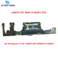 For HP Spectre 13-AF Laptop Motherboard L40672-001 L40672-501 w i5-8265U CPU L40672-601 EPW30 LA-G481P mainboard 100% Tested