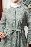 AMK Sarimbit Keluarga Set Malawi Series Green Gamis Wanita XL