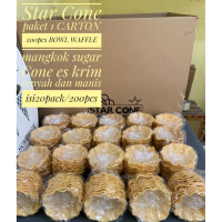 STAR CONE PAKET 1 Carton 200pcs BOWL WAFFLE MANGKOK SUGAR CONE ES KRIM RENYAH MANIS Cream