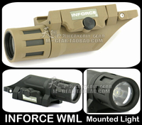 INFORCE WML可爆閃信號燈LED強光照明戰術電筒手電戰術頭盔燈沙色