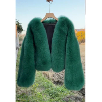 Real Fox Fur Coat Womens Winter Jackets For Women 2023 Women's Short Coat Natural Fox Fur Jacket