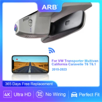 Car Front and Rear Camera for VW Transporter Multivan California Caravelle T6 T6.1, ARB 4K Dashcam Video Recorder for VW T6