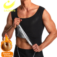 LAZAWG Men's Sauna Vest Body Shaper Tank Top Fajas Workout Fitness Plus Size Sports T-shirts Slimming Shirt Hot Sweat Shapewear