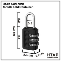 內地直送 - HTAP密码挂锁大容量50L折叠箱配件TRUSCO日本产阿楞箱Foldline365