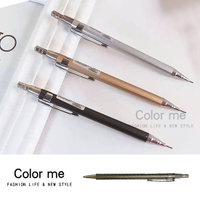 自動鉛筆 自動筆 免削鉛筆 (3入) 活動鉛筆 可替換筆芯 辦公用品 0.5mm 金屬自動鉛筆【Y059】color me