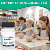 Gloss Varnish For Air Dry Clay 120ml Air Dry Clay Glaze Clay Gloss Long-Lasting Air Dry Clay Sealant