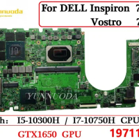 19711-1 For DELL Inspiron 7501 Vostro 7500 Laptop Motherboard With I5-10300H I7-10750H CPU GTX1650 GTX1650TI GPU 100% Tested