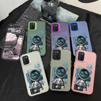 sarung telefon untuk Samsung Galaxy A03S / A02S / M02S / F02S, TPU + PC, berwarna-warni, perak, saru