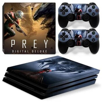 For PS4 Pro Prey PVC Skin Vinyl Sticker Decal Cover Console DualSense Controllers Dustproof Protective Sticker