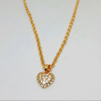 cod kalung nuri pre liontin lov permata titanium berlapis bahan uang koin tahun 1991 anti karat anti