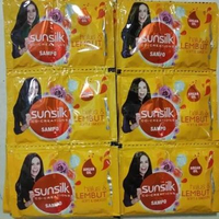 Shampoo Sampo Sachet Renceng Sunsilk Soft & Smooth, Black Shine, Conditioner Halus Lembut, Hitam Ber