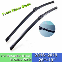 Wiper Blade For Mercedes Benz B-Class W246 B-Klasse B160 B180 B200 26"+19" Car Windshield Windscreen Rubber 2016 2017 2018 2019