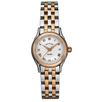 REVUE THOMMEN 梭曼錶 華爾街系列 女士自動機械腕錶 銀面x間金鍊帶/25mm  (20501.2152)