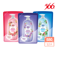 566 抗菌香氛洗髮精/潤髮乳補充包580gx12(白麝香、小蒼蘭、玫瑰 任選)