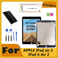 9.7" Tested LCD For Apple iPad 6 Air 2 A1567 A1566 LCD Display Touch Screen Digitizer Assembly Replacement 100% Good Quality