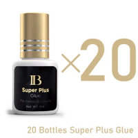 20 Bottles IBeauty Super Plus Glue For Eyelash Health Extension Original 5ml Black Cola Gold Cap Korea Fast Dry Makeup Tools