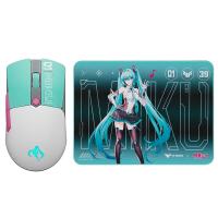 【ASUS 華碩】TUF GAMING Mini Wireless Mouse Hatsune Miku Edition 無線電競滑鼠+P1電競鼠墊_初音聯名