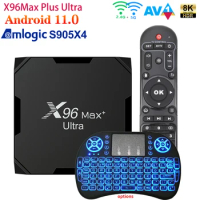 X96 Max Plus Ultra Smart TV Box Android 11 Amlogic S905X4 4GB 64GB AV1 8K Wifi BT4.1 X96Max+ 6K Media Player 3D 4K Set Top Box