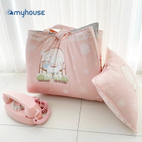 【myhouse】韓國攜帶式兒童防蟎睡袋 - 蛋糕兔