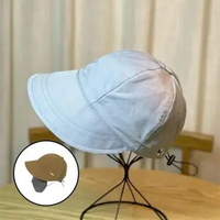 ALUNAR Topi Kait Masker Hijab Ootd Half Pantai Wanita Korea Bucket Serut Pelindung Anti UV Visor BIR