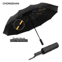 12K Double Bones Umbrella for Men Women Wind Resistance Business Large Rain Sun Folding Umbrella Travel Essentials Car Male