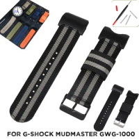 Nylon Watch Strap for Casio G-Shock Mudmaster GWG-1000 Replacement Watch Band Gshock Wrist Bracelet Fabric Watchbands GWG1000-1A