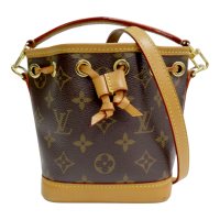 【二手名牌BRAND OFF】LOUIS VUITTON LV 路易威登 棕色 原花 帆布 Nano Noe 兩用包 M81266