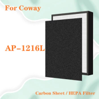 For Coway Air Purifier AP-1216L Compatible HEPA Filter and Carbon Sheet
