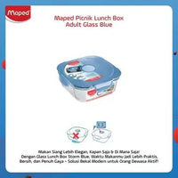 Maped Adult Glass Lunch Box - Blue blue