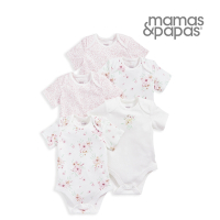 Mamas&amp;Papas 花廊-短袖包屁衣5件組