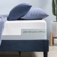 Zinus 14-inch ultra-cooled gel memory foam mattress with soft knit cover that feels cool to the touch for stress relief