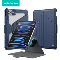 For iPad Pro 11 2022 Case Nillkin Shockproof Magnetic Rotatable Flip Leather Case Shockproof Bumper Cover For iPad Pro 12.9 2021