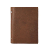 Genuine Leather Handmade B5 Size Ring Planner Vintage Unisex Notebook With 6-hole Binder Sketchbook Journal Notepad