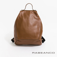【RABEANCO】時尚系列牛皮菱形後背包(深咖)